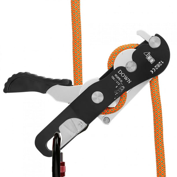 Emergency Rappelling Rock Climbing Rope Strap with Glove and Carabiners Tool Kit